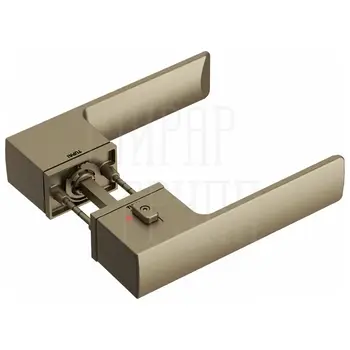 Дверная ручка Tupai 'Big Line' 4084 5RE (с блокировкой, полотно 38-45 мм) матовое золото (правая)
