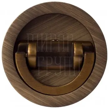 Ручка для раздвижной/распашной двери на круглом основании Venezia U155 матовая бронза