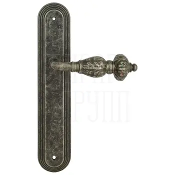 Дверная ручка Extreza 'TESLA' (Тесла) 315 на планке PL05 античное серебро