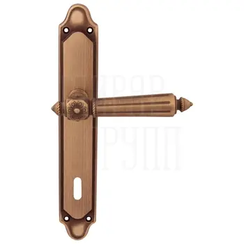 Дверная ручка на планке Melodia 246/158 'Nike' матовая бронза (key)