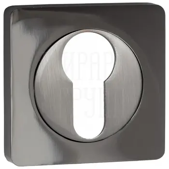 Накладки квадратные на цилиндр PUERTO INET AL 02 черный никель + никель