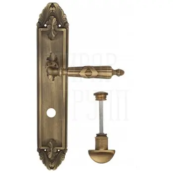 Дверная ручка Venezia 'ANNETA' на планке PL90 матовая бронза (wc)