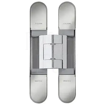 Дверная петля скрытой установки Ceam с 3D регулировкой 1429 128x22 (35-54 кг) полированный никель