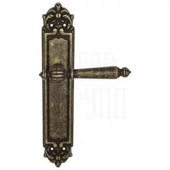 Дверная ручка Venezia 'PELLESTRINA' на планке PL96 античная бронза
