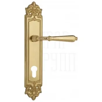 Дверная ручка Venezia 'CLASSIC' на планке PL96 полированная латунь (cyl)