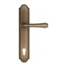 Дверная ручка Venezia "CALLISTO" на планке PL98, матовая бронза (cyl)