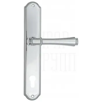 Дверная ручка Venezia 'CALLISTO' на планке PL02 полированный хром (cyl)