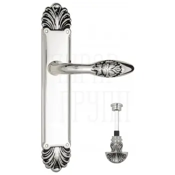 Дверная ручка Venezia 'CASANOVA' на планке PL87 натуральное серебро (wc-4)