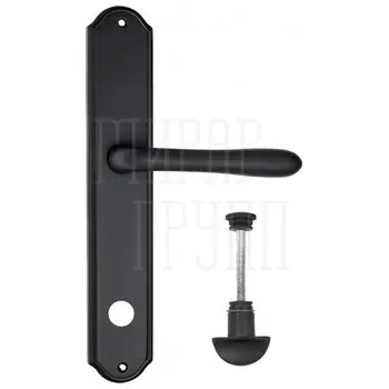 Дверная ручка Fratelli Cattini 'EMMA' на планке PL02 матовый черный (wc-2)