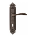 Дверная ручка на планке Melodia 132/229 'Laguna', античное серебро (key)