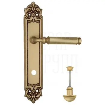 Дверная ручка Venezia 'MOSCA' на планке PL96 французское золото (wc)