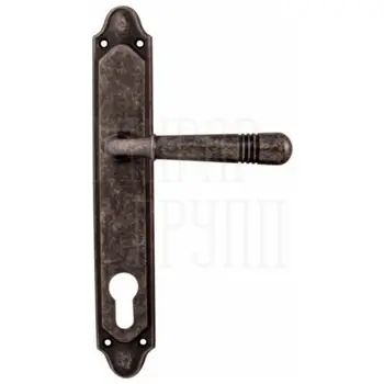 Дверная ручка на планке Melodia 293/158 'Alpha' античное серебро (cyl)