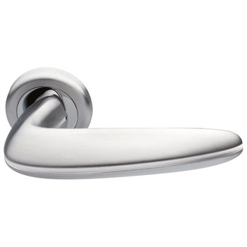 Дверные ручки на круглой розетке Manital 'Carmen' матовый хром + хром