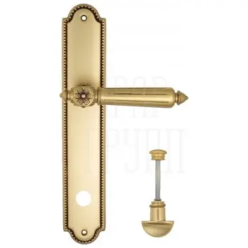 Дверная ручка Venezia 'CASTELLO' на планке PL98 французское золото (wc)