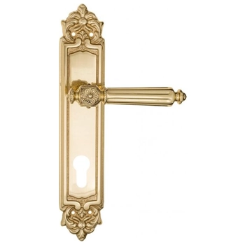 Дверная ручка Fratelli Cattini 'TORCELLO' на планке PL96 полированная латунь (cyl)