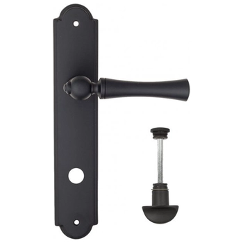 Дверная ручка Fratelli Cattini 'FOGGIA' на планке PL257 матовый черный (wc-2)