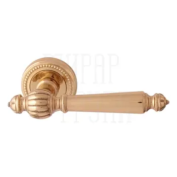 Дверная ручка на розетке Melodia 235 L 'Mirella' полированная латунь