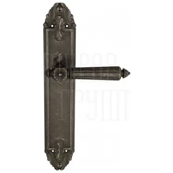 Дверная ручка Venezia 'CASTELLO' на планке PL90 античное серебро