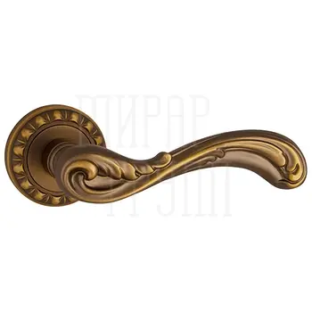 Дверная ручка Punto (Пунто) на круглой розетке 'PALMIRA' MT кофе