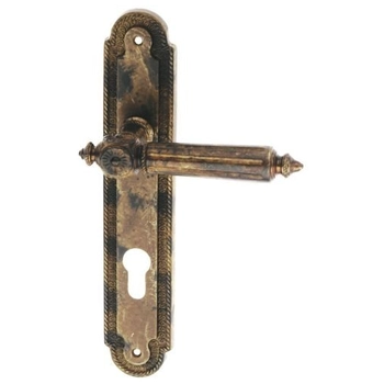 Дверная ручка на планке Pasini 'Patrizio' 2930 античная латунь