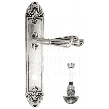 Дверная ручка Venezia 'Opera' на планке PL90 натуральное серебро (wc-4)