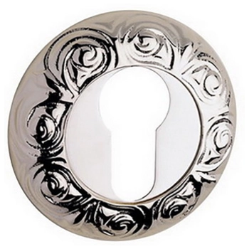 Накладки дверные под цилиндр Pasini Queen 12 BFY серебро