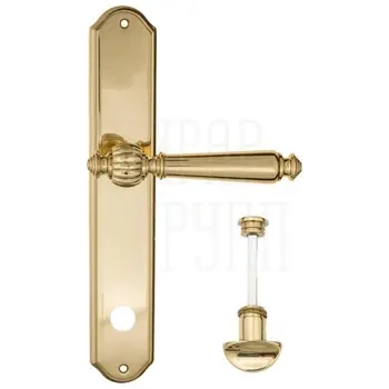 Дверная ручка Fratelli Cattini 'MARANI' на планке PL02 полированная латунь (wc-2)