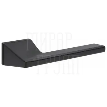 Дверная ручка на прямоугольной розетке Tupai Vizion 4130 5RE титан R ф/з (на тонком основании 5 мм) черный