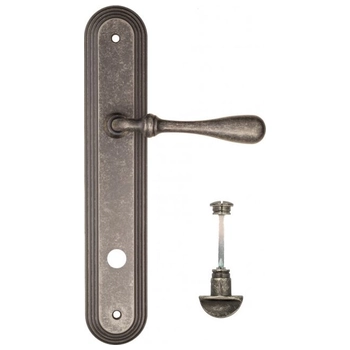 Дверная ручка Fratelli Cattini 'RETRO' на планке PL288 античное серебро (wc-2)