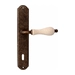 Дверная ручка на планке Melodia 179/131 'Ceramic', античная бронза (key)