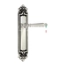 Дверная ручка Extreza 'DANIEL' (Даниел) 308 на планке PL02, натуральное серебро + черный