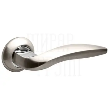 Дверная ручка на круглой розетке Fuaro (Фуаро) 'VITA' RM матовый никель + хром
