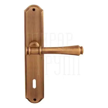 Дверная ручка на планке Melodia 245/131 'Tako' матовая бронза (key)