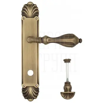 Дверная ручка Venezia 'ANAFESTO' на планке PL87 матовая бронза (wc-4)