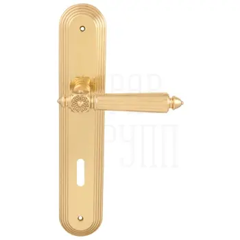 Дверная ручка на планке Melodia 246/235 'Nike' полированная латунь (key)