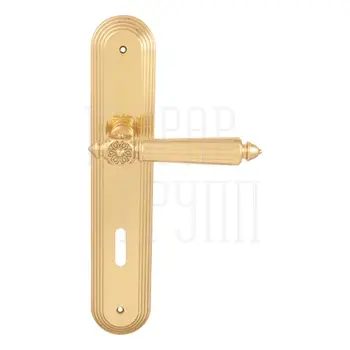 Дверная ручка на планке Melodia 246/235 'Nike' полированная латунь (key)