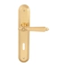 Дверная ручка на планке Melodia 246/235 'Nike', полированная латунь (key)