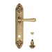 Дверная ручка Venezia "CALLISTO" на планке PL90, французское золото (wc-4)