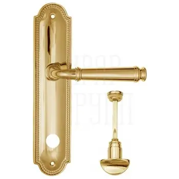 Дверная ручка Fratelli Cattini 'FARFALLA' на планке PL248 полированная латунь (wc-2)