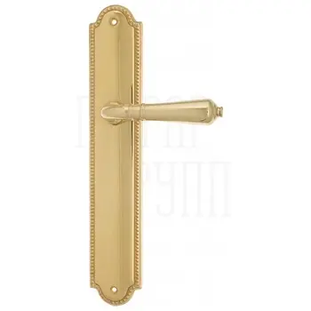 Дверная ручка Venezia 'VIGNOLE' на планке PL98 полированная латунь