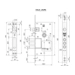 Замок Kale kilit (Кале килит) врезной сувальдный с защёлкой 252/RL (кл. 60 мм), схема