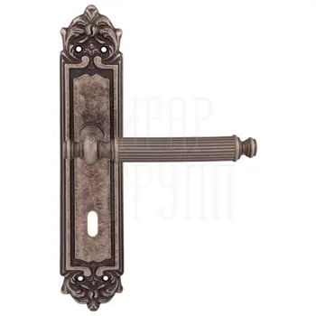 Дверная ручка на планке Melodia 353/229 'Regina' античное серебро (cab)