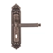 Дверная ручка на планке Melodia 353/229 'Regina', античное серебро (key)