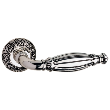 Ручка латунная на розетке Pasini 'Queen' 3661 (265) античное серебро