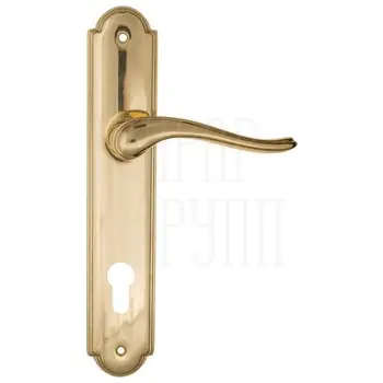 Дверная ручка Fratelli Cattini 'LAVERA' на планке PL257 полированная латунь (cyl)