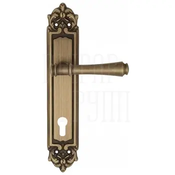 Дверная ручка Venezia 'CALLISTO' на планке PL96 матовая бронза (cyl)
