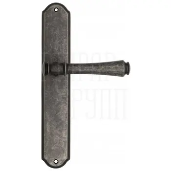 Дверная ручка Venezia 'CALLISTO' на планке PL02 античное серебро