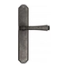 Дверная ручка Venezia "CALLISTO" на планке PL02, античное серебро