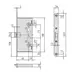Замок врезной Cisa антипаника 1.43110.65.0, схема