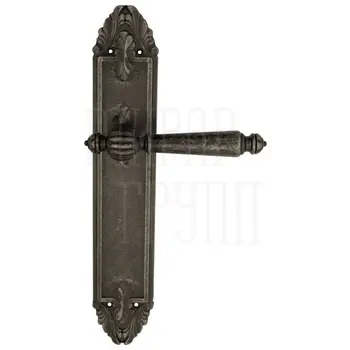 Дверная ручка Venezia 'PELLESTRINA' на планке PL90 античное серебро